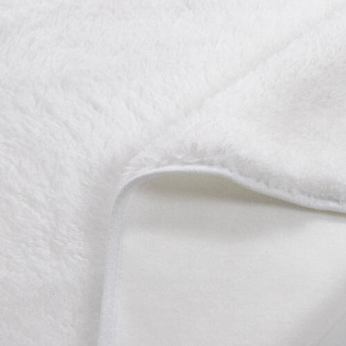 Coperta in microfibra e pile artico con cappuccio per sublimazione - bianca