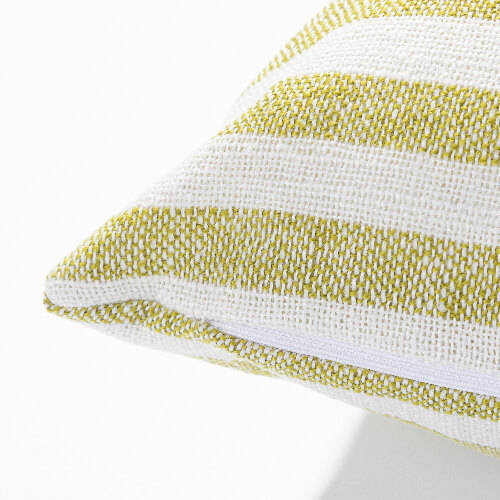 Federa in tela 40 x 40 cm per sublimazione - crema con strisce verde chiaro