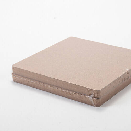 Pannello in fibra per sublimazione 20 x 20 x 1,5 cm - 2 pezzi. - dorso marrone chiaro