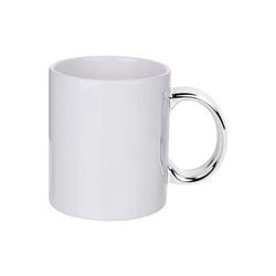 Tazza 330 ml con il manico argento Sublimazione Termostampa