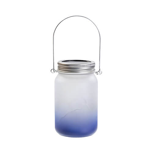 Lanterna da 450 ml con manico in metallo - sfumatura Blu marino