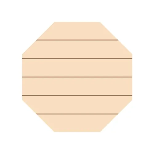 Cornice portafoto esagonale in compensato, rigato, 25,4 x 25,4 cm