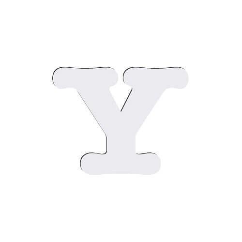 Lettera decorativa da MDF per sublimazione 10 cm Y