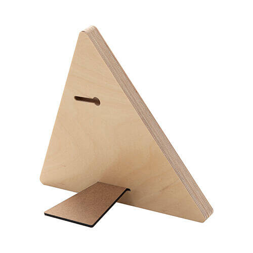 Portafoto triangolare in compensato per sublimazione - 17,8 x 20,3 cm