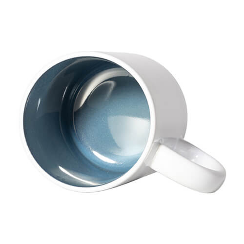 Tazza da 330 ml con interno smaltato per sublimazione - blu