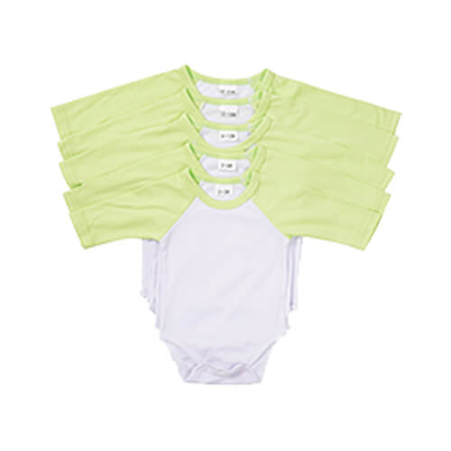 Body per bambini con maniche lunghe per la sublimazione - maniche verde