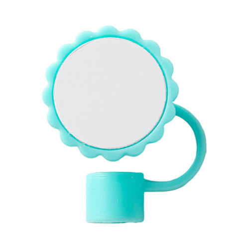 Copertura in cannuccia in silicone Ø 1 cm per sublimazione - fiore verde