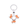 Portachiavi in metallo - spinner per sublimazione - Dog - arancione