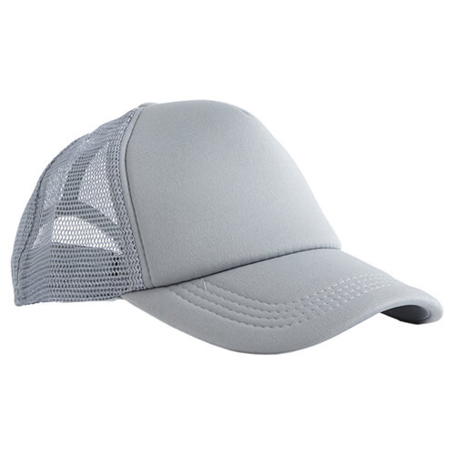 Cappellino Trucker per adulti a colori per sublimazione e trasferimento termico - grigio