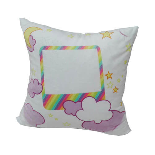 Federa in raso 38 x 38 cm per sublimazione - Unicorno bianco