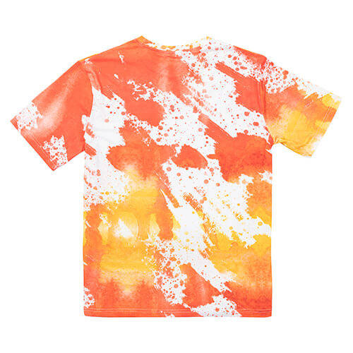 T-shirt Cotton-Like Bleached Leopard Dreams Orange per sublimazione