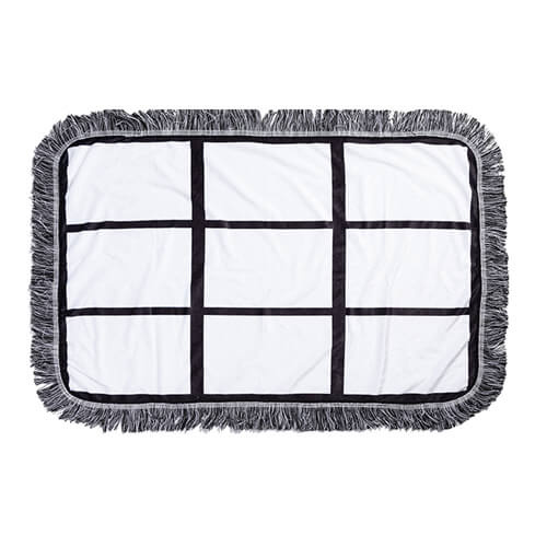 Coperta in peluche 80 x 50 cm con pannelli per foto per sublimazione - 9 pannelli
