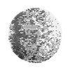 Patch paillettes bicolore da sublimare - cerchio d'argento Ø 19 su sfondo bianco