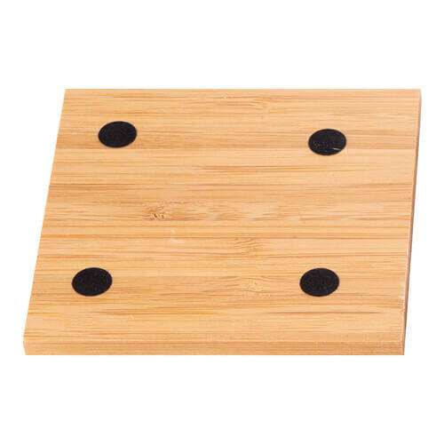 Set di 4 sottobicchieri per tazza in bambù per sublimazione - quadrati