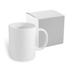 Tazza bianco 300 ml JS Coating con scatola Sublimazione Termostampa