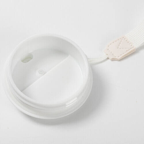 Tazza a doppia parete da 600 ml e coperchio con manico per sublimazione - bianco