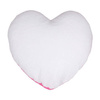 Federa a cuore in peluche per sublimazione - bianca e rosa