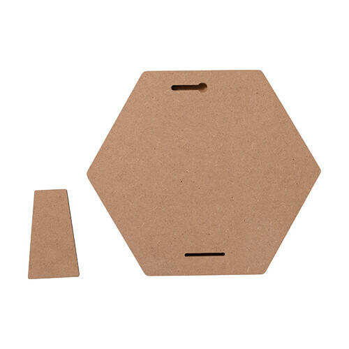 Portafoto esagonale in MDF per sublimazione - 17,8 x 20,3 cm