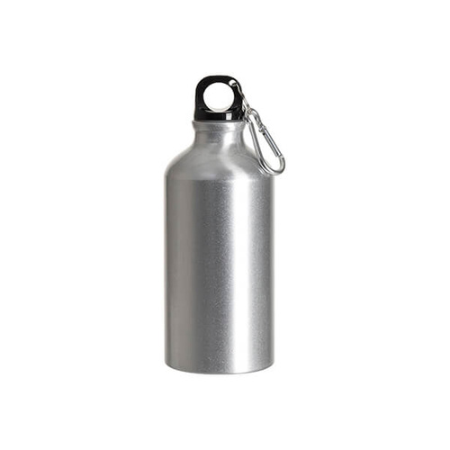 Borraccia argento da viaggio 400 ml  - Stampa sublimatica a trasferimento termico
