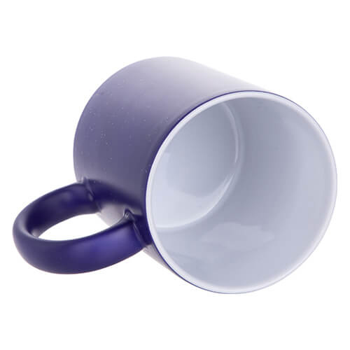 Tazza magica 330 ml blu, opaca con glitter per sublimazione