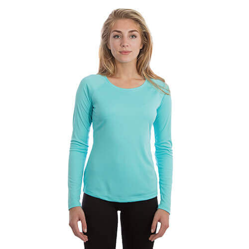 Maglietta Solar per la donna a maniche lunghe per Sublimazione – Water Blue