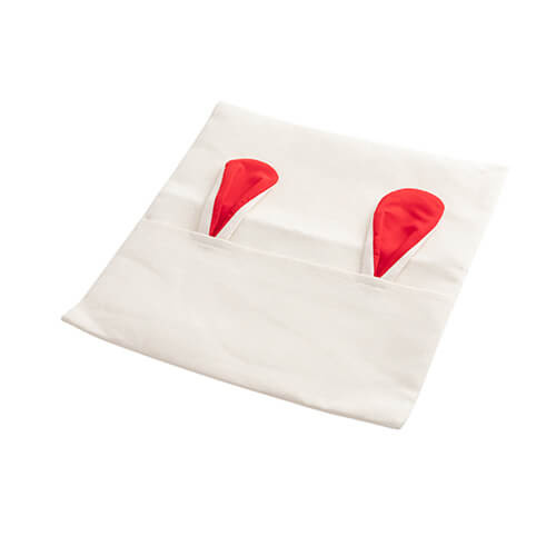 Federa di lino 40 x 40 cm per sublimazione - orecchie rosse