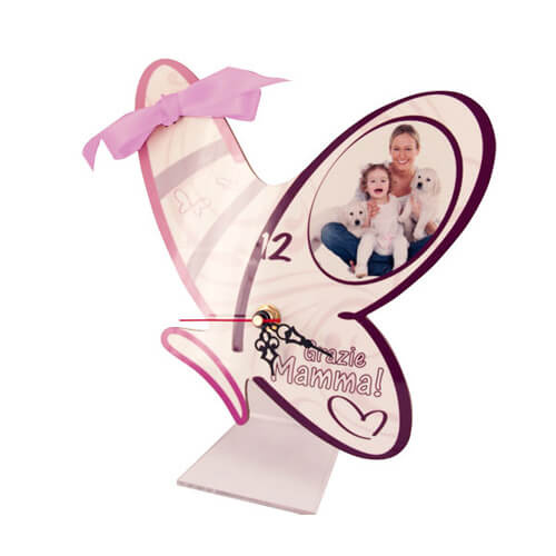 Orologio da terra in MDF - farfalla - Trasferimento termico a sublimazione