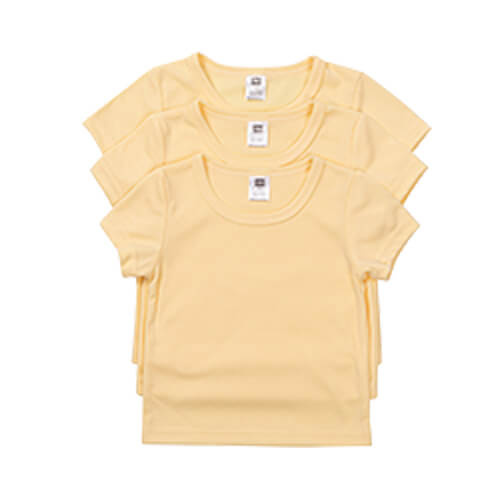 T-shirt a maniche corte per bambini per sublimazione - giallo