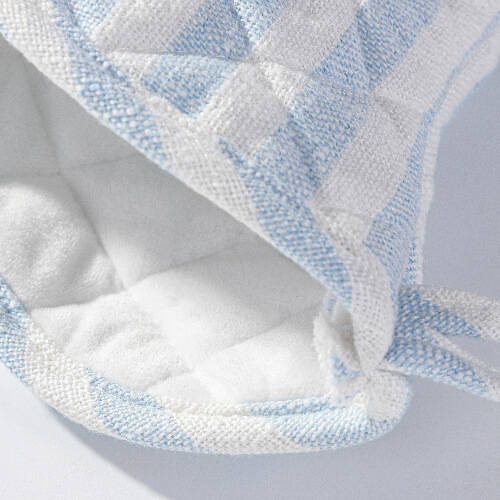 Guanto da forno termoisolante per sublimazione - crema con strisce blu