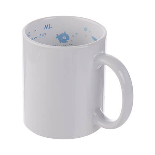 Tazza da 330 ml con misurino interno per sublimazione - pesce