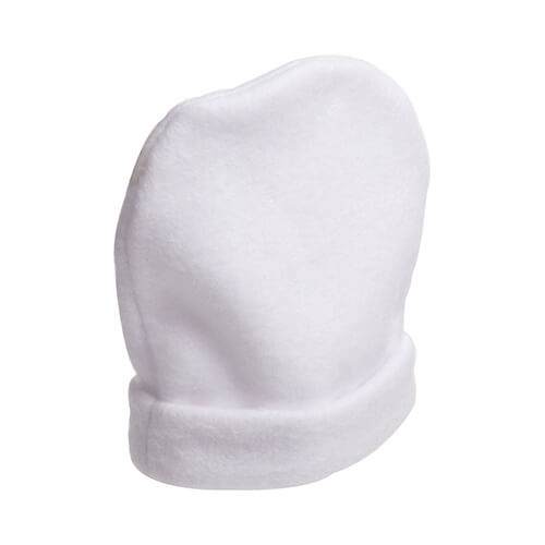 Cappello per neonato in pile sublimazione - bianco