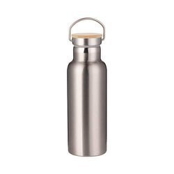 Thermos in acciaio inossidabile 500 ml con tappo avvitabile in bambù da sublimare - metallo