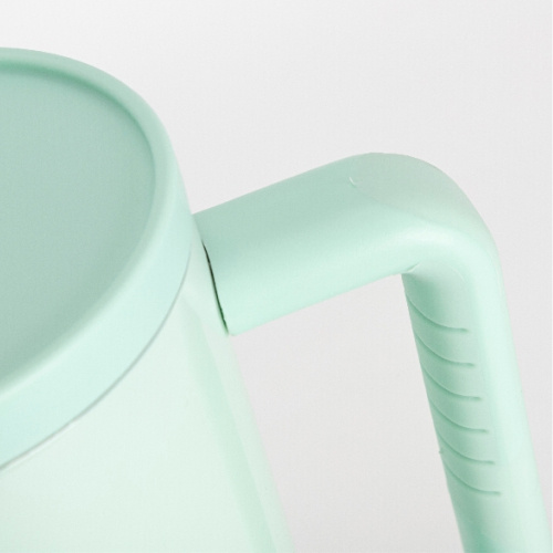 Tazza da viaggio in acciaio inox da 1200 ml con manico e cannuccia - menta