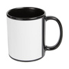 Tazza nera 330 ml con cornice bianca per sublimazione