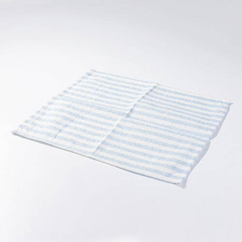 Tovaglietta in tela 45 x 40 cm crema con strisce blu per sublimazione