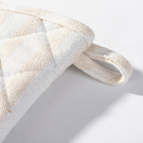 Guanto da forno termoisolante per sublimazione - crema con strisce giallo