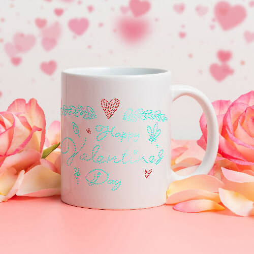 Foglio con zirconi per trasferimento termico - Happy Valentine's Day