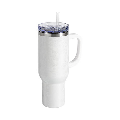 Tazza da viaggio 3D Puff Cloud da 1200 ml per sublimazione - bianco