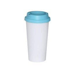 Tazza termico ECO con coperchio celeste Stampa Sublimatica