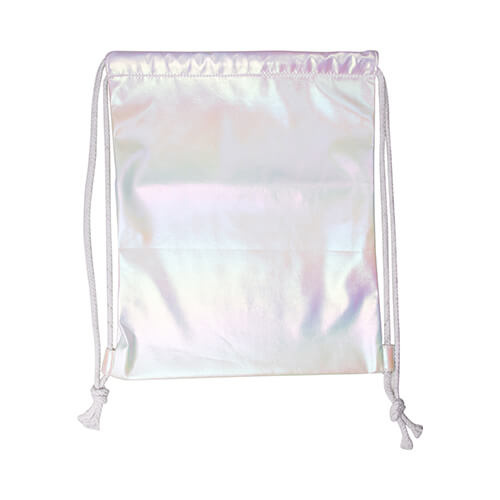 Borsa posteriore 33 x 42 cm per sublimazione - effetto holo - bianco