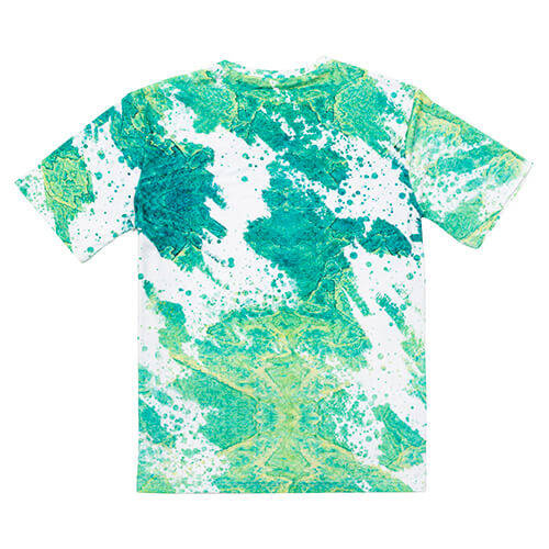 T-shirt Cotton-Like Bleached Leopard Summer Green per sublimazione