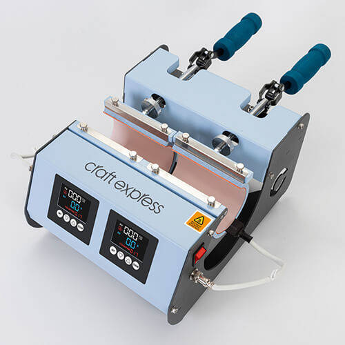 Pressa a due stazioni per tazze e bicchieri - modello 3 in 1