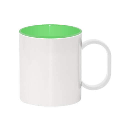 Tazza di plastica 330 ml verde chiaro Sublimazione Termostampa