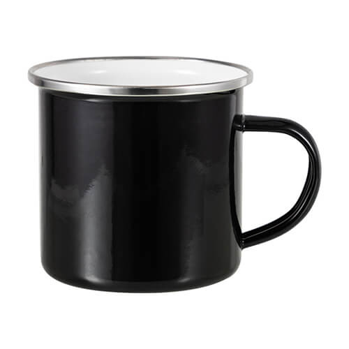 Tazza in metallo 360 ml per sublimazione - nero