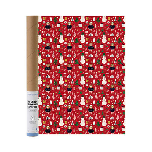 Foglio per idrosublimazione Craft Express - Orso e pupazzo di neve bianco