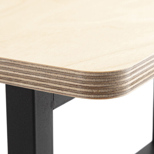 Sgabello per bambini in compensato con gambe in metallo per la sublimazione