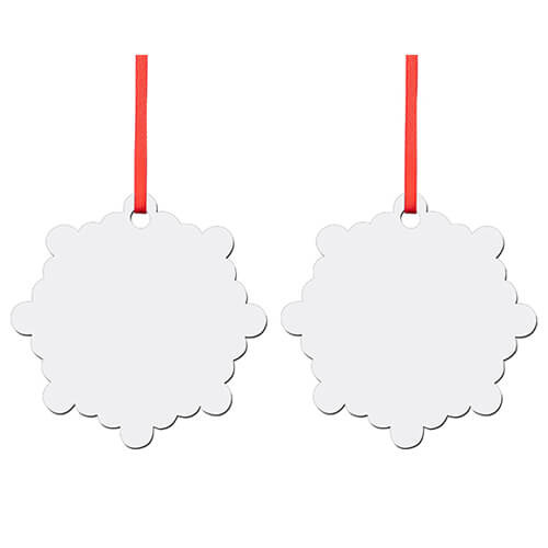 Pendente in MDF bifacciale per sublimazione - Fiocco di neve