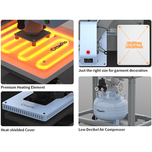 OtterPro Air Press Swing Dual 40 x 50 cm pressa piana