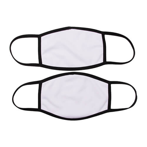 Maschera grande per viso per sublimazione con bordo nero