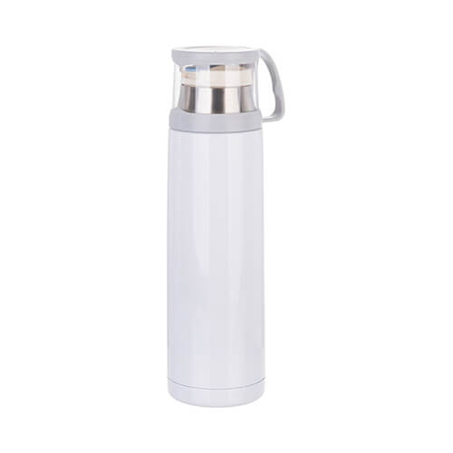 Thermos da 500 ml con tappo a vite - tazza per sublimazione - bianco